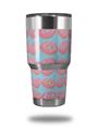 Skin Decal Wrap for Yeti Tumbler Rambler 30 oz Donuts Blue (TUMBLER NOT INCLUDED)