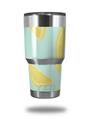 Skin Decal Wrap compatible with Yeti Tumbler Rambler 30 oz Lemons Blue (TUMBLER NOT INCLUDED)