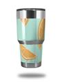 Skin Decal Wrap compatible with Yeti Tumbler Rambler 30 oz Oranges Blue (TUMBLER NOT INCLUDED)