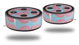 Skin Wrap Decal Set 2 Pack for Amazon Echo Dot 2 - Donuts Blue (2nd Generation ONLY - Echo NOT INCLUDED)