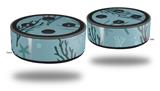 Skin Wrap Decal Set 2 Pack for Amazon Echo Dot 2 - Sea Blue (2nd Generation ONLY - Echo NOT INCLUDED)