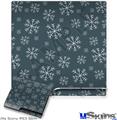 Decal Skin compatible with Sony PS3 Slim Winter Snow Dark Blue