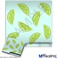 Decal Skin compatible with Sony PS3 Slim Limes Blue