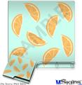 Decal Skin compatible with Sony PS3 Slim Oranges Blue