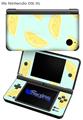 Lemons Blue - Decal Style Skin compatible with Nintendo DSi XL (DSi SOLD SEPARATELY)