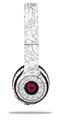 Skin Decal Wrap compatible with Beats Solo 2 WIRED Headphones Fall Black On White (HEADPHONES NOT INCLUDED)