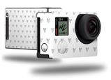 Hearts Gray - Decal Style Skin fits GoPro Hero 4 Black Camera (GOPRO SOLD SEPARATELY)