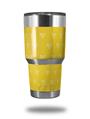 Skin Decal Wrap for Yeti Tumbler Rambler 30 oz Hearts Yellow On White (TUMBLER NOT INCLUDED)