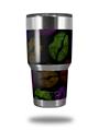 WraptorSkinz Skin Wrap compatible with RTIC 30oz ORIGINAL 2017 AND OLDER Tumblers Rainbow Lips Black (TUMBLER NOT INCLUDED)