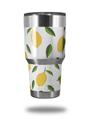 WraptorSkinz Skin Wrap compatible with RTIC 30oz ORIGINAL 2017 AND OLDER Tumblers Lemon Leaves White (TUMBLER NOT INCLUDED)