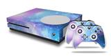 WraptorSkinz Decal Skin Wrap Set works with 2016 and newer XBOX One S Console and 2 Controllers Dynamic Blue Galaxy