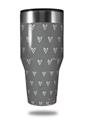Skin Decal Wrap for Walmart Ozark Trail Tumblers 40oz Hearts Gray On White (TUMBLER NOT INCLUDED) by WraptorSkinz