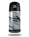 Skin Decal Wrap for Thermos Funtainer 12oz Bottle Blue Black Marble (BOTTLE NOT INCLUDED)