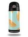 Skin Decal Wrap compatible with Thermos Funtainer 12oz Bottle Oranges Blue (BOTTLE NOT INCLUDED)