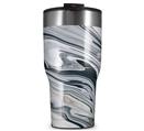 WraptorSkinz Skin Wrap compatible with 2017 and newer RTIC Tumblers 30oz Blue Black Marble (TUMBLER NOT INCLUDED)