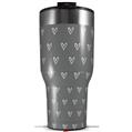 Skin Wrap Decal for 2017 RTIC Tumblers 40oz Hearts Gray On White (TUMBLER NOT INCLUDED)