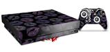 Skin Wrap for XBOX One X Console and Controller Purple And Black Lips