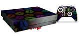 Skin Wrap for XBOX One X Console and Controller Rainbow Lips Black