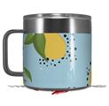 Skin Decal Wrap for Yeti Coffee Mug 14oz Lemon Blue - 14 oz CUP NOT INCLUDED by WraptorSkinz