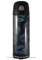 Skin Decal Wrap for Thermos Funtainer 16oz Bottle Blue Green And Black Lips (BOTTLE NOT INCLUDED) by WraptorSkinz