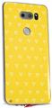 Skin Decal Wrap for LG V30 Hearts Yellow On White