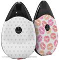 Skin Decal Wrap 2 Pack compatible with Suorin Drop Hearts Light Green VAPE NOT INCLUDED