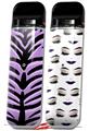 Skin Decal Wrap 2 Pack for Smok Novo v1 Purple Tiger VAPE NOT INCLUDED