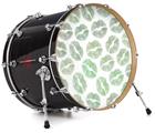 Vinyl Decal Skin Wrap for 22" Bass Kick Drum Head Green Lips - DRUM HEAD NOT INCLUDED