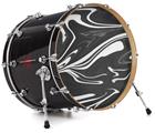 Vinyl Decal Skin Wrap for 22" Bass Kick Drum Head Black Marble - DRUM HEAD NOT INCLUDED