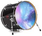 Vinyl Decal Skin Wrap for 22" Bass Kick Drum Head Dynamic Blue Galaxy - DRUM HEAD NOT INCLUDED