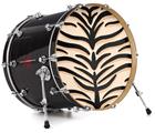 Vinyl Decal Skin Wrap for 22" Bass Kick Drum Head White Tiger - DRUM HEAD NOT INCLUDED