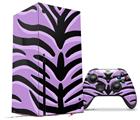 WraptorSkinz Skin Wrap compatible with the 2020 XBOX Series X Console and Controller Purple Tiger (XBOX NOT INCLUDED)