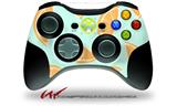 Decal Skin compatible with XBOX 360 Wireless Controller Oranges Blue (CONTROLLER NOT INCLUDED)