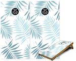 Cornhole Game Board Vinyl Skin Wrap Kit - Premium Laminated - Palms 02 Blue fits 24x48 game boards (GAMEBOARDS NOT INCLUDED)