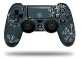 WraptorSkinz Skin compatible with Sony PS4 Dualshock Controller PlayStation 4 Original Slim and Pro Winter Snow Dark Blue (CONTROLLER NOT INCLUDED)