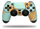 WraptorSkinz Skin compatible with Sony PS4 Dualshock Controller PlayStation 4 Original Slim and Pro Oranges Blue (CONTROLLER NOT INCLUDED)