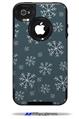 Winter Snow Dark Blue - Decal Style Vinyl Skin fits Otterbox Commuter iPhone4/4s Case (CASE SOLD SEPARATELY)