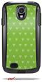 Hearts Green On White - Decal Style Vinyl Skin fits Otterbox Commuter Case for Samsung Galaxy S4 (CASE SOLD SEPARATELY)