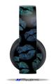 Vinyl Decal Skin Wrap compatible with Original Sony PlayStation 4 Gold Wireless Headphones Blue Green And Black Lips (PS4 HEADPHONES  NOT INCLUDED)