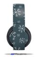Vinyl Decal Skin Wrap compatible with Original Sony PlayStation 4 Gold Wireless Headphones Winter Snow Dark Blue (PS4 HEADPHONES  NOT INCLUDED)