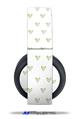 Vinyl Decal Skin Wrap compatible with Original Sony PlayStation 4 Gold Wireless Headphones Hearts Green (PS4 HEADPHONES  NOT INCLUDED)