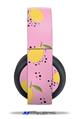 Vinyl Decal Skin Wrap compatible with Original Sony PlayStation 4 Gold Wireless Headphones Lemon Pink (PS4 HEADPHONES  NOT INCLUDED)