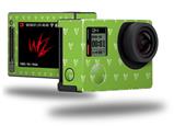 Hearts Green On White - Decal Style Skin fits GoPro Hero 4 Silver Camera (GOPRO SOLD SEPARATELY)