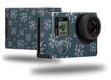 Winter Snow Dark Blue - Decal Style Skin fits GoPro Hero 4 Black Camera (GOPRO SOLD SEPARATELY)
