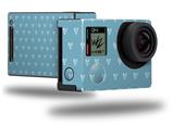 Hearts Blue On White - Decal Style Skin fits GoPro Hero 4 Black Camera (GOPRO SOLD SEPARATELY)
