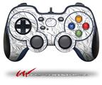 Fall Black On White - Decal Style Skin fits Logitech F310 Gamepad Controller (CONTROLLER SOLD SEPARATELY)