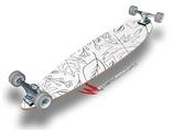 Fall Black On White - Decal Style Vinyl Wrap Skin fits Longboard Skateboards up to 10"x42" (LONGBOARD NOT INCLUDED)