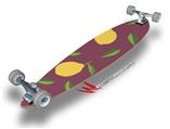 Lemon Leaves Burgandy - Decal Style Vinyl Wrap Skin fits Longboard Skateboards up to 10"x42" (LONGBOARD NOT INCLUDED)