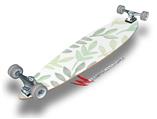 Watercolor Leaves White - Decal Style Vinyl Wrap Skin fits Longboard Skateboards up to 10"x42" (LONGBOARD NOT INCLUDED)