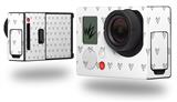 Hearts Gray - Decal Style Skin fits GoPro Hero 3+ Camera (GOPRO NOT INCLUDED)